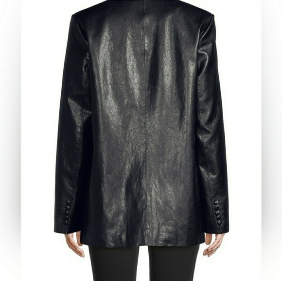 Michael Michael Kors Mensy Faux Leather Blazer - Picture 12 of 13